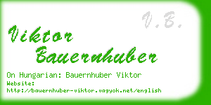 viktor bauernhuber business card